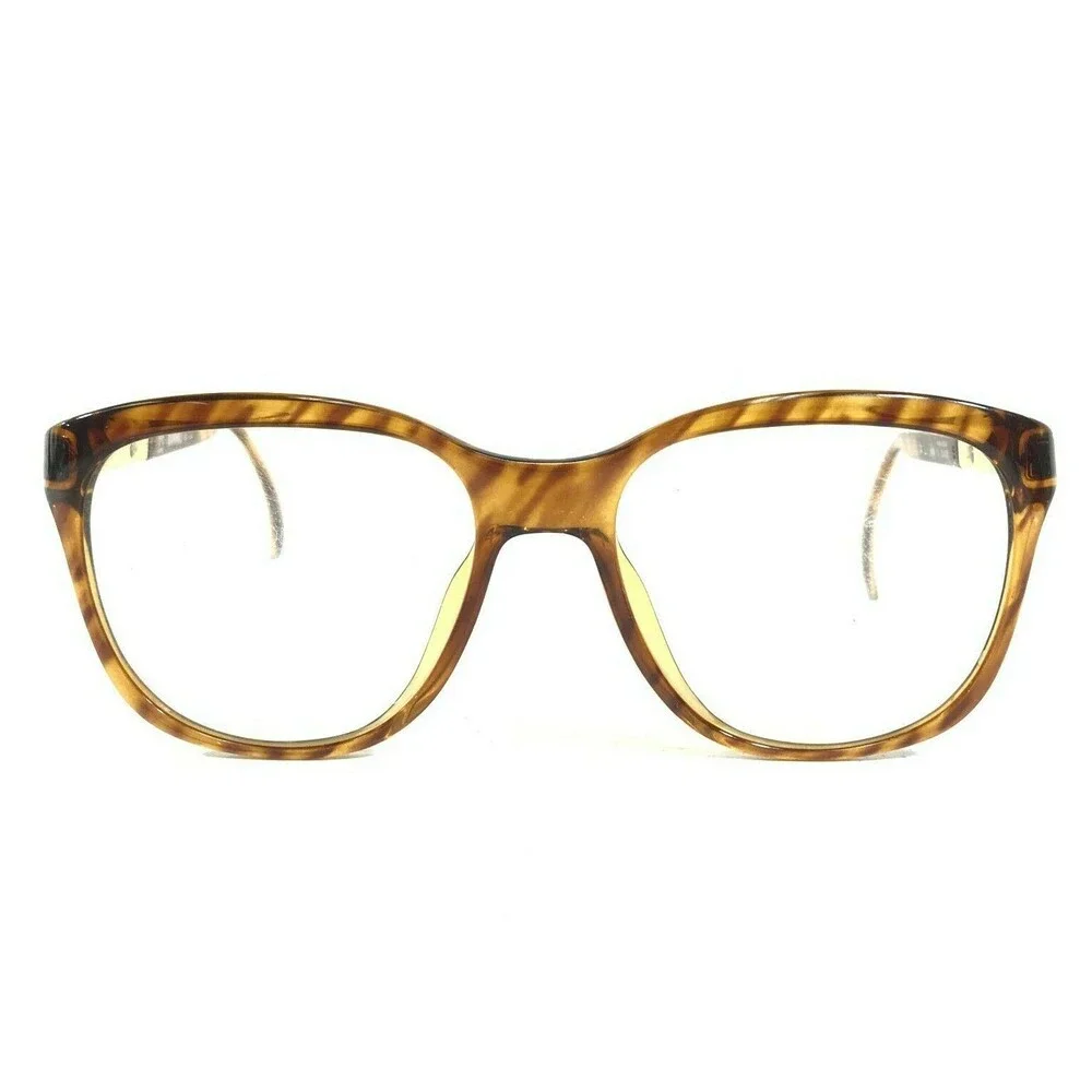 Vintage Dunhill 6006 11 Eyeglasses Frames Brown Yellow Gold Square 55-18-130